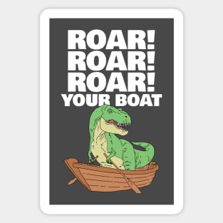 Roar your Boat Dinosaur Pun Sticker